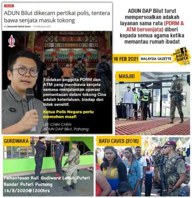 Your opinion on this? Bring rifle inside temple